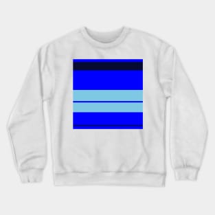 A refined unity of Lightblue, Blue, Darkblue and Cetacean Blue stripes. Crewneck Sweatshirt